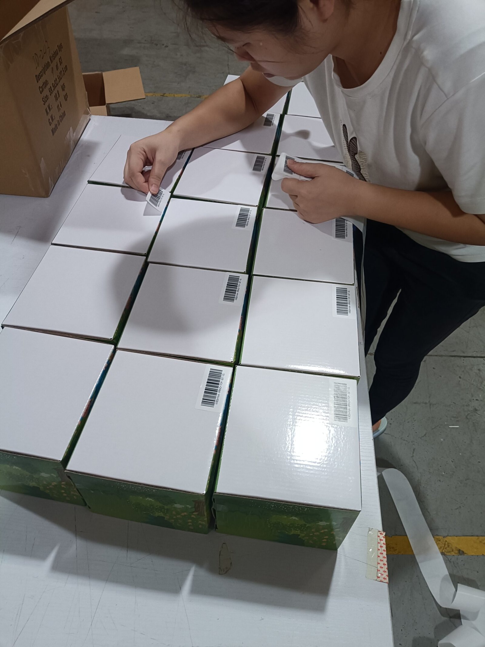 L'équipe professionnelle d'étiquetage et de reconditionnement de Huixin assure une conformité parfaite avec les normes FBA et Temu.