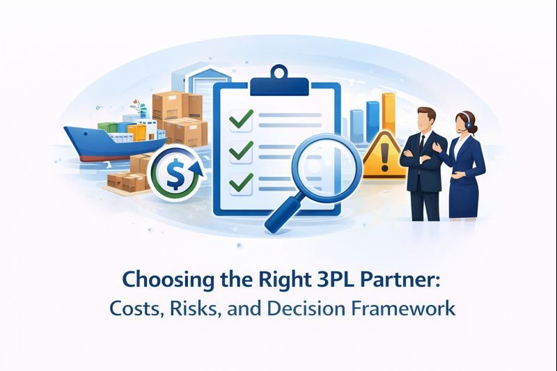 Decision framework for choosing the right 3PL partner, illustrating cost structures, operational risks, and evaluation criteria