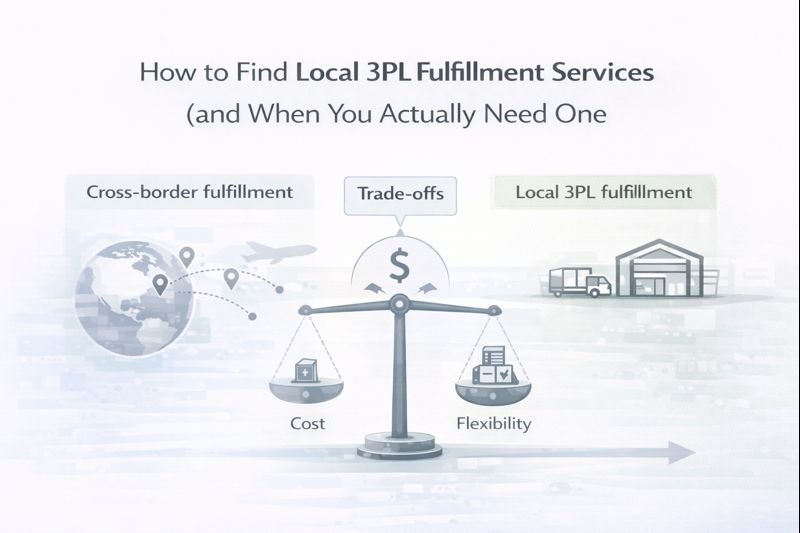 Decision framework comparing local 3PL fulfillment and cross-border fulfillment models