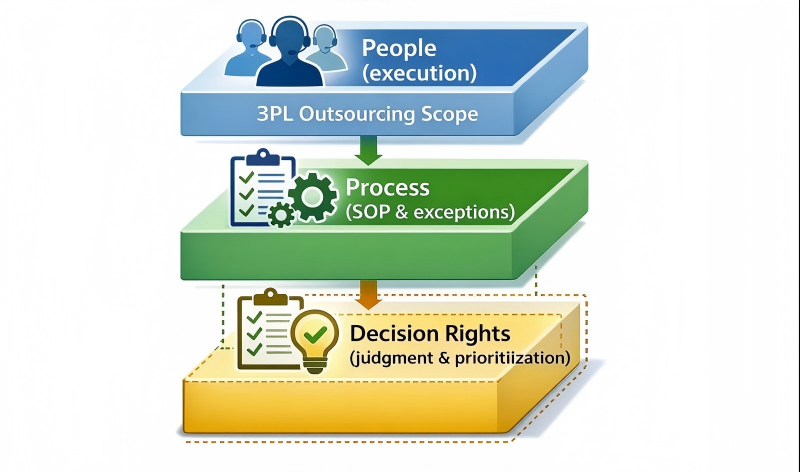 ما الذي تقوم الشركات فعلياً بالاستعانة بمصادر خارجية عند العمل مع مزود خدمات لوجستية 3PL: الأشخاص والعمليات والقرارات على مستوى النظام