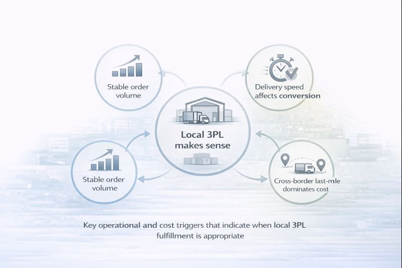 Key operational and cost triggers that indicate when local 3PL fulfillment is appropriate