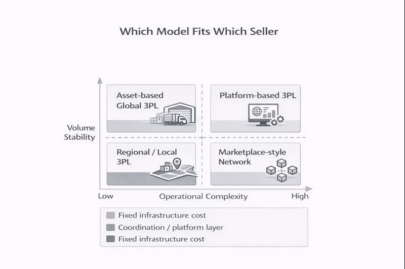Which 3PL model fits which seller by complexity and volume