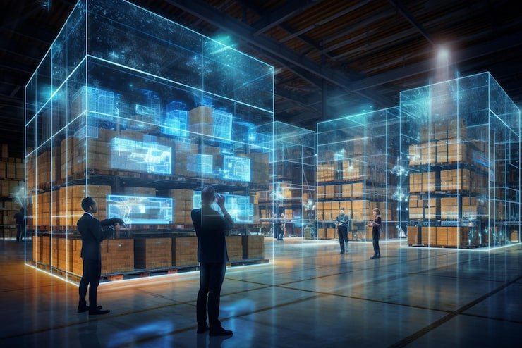 Huixin's Logistics 4.0 smart warehouse in China featuring AI-driven WMS and real-time inventory connectivity.
