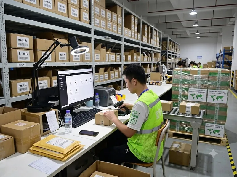Almacén de distribución de TikTok Shop en China: HUIXIN Shenzhen 3PL prepara el stock para el mercado estadounidense