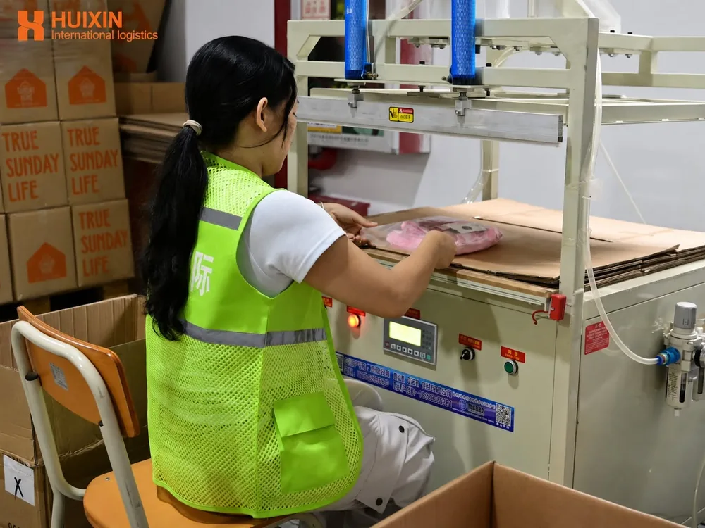 Repacked garment in protective polybag ready for storage and order fulfillment